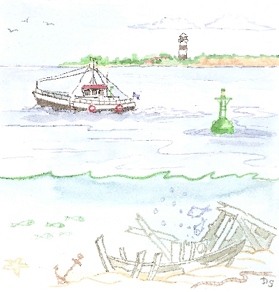 Das Schiff der Wracktaucher