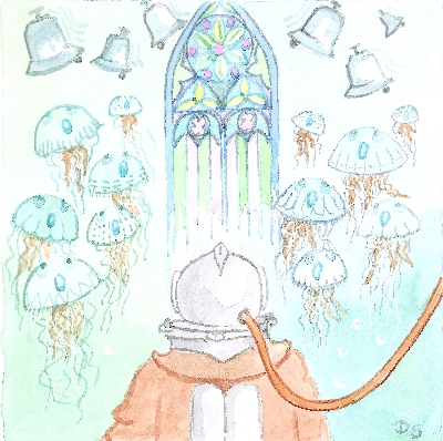 Günter hört die Glocken in der Kirche von Jumme läuten